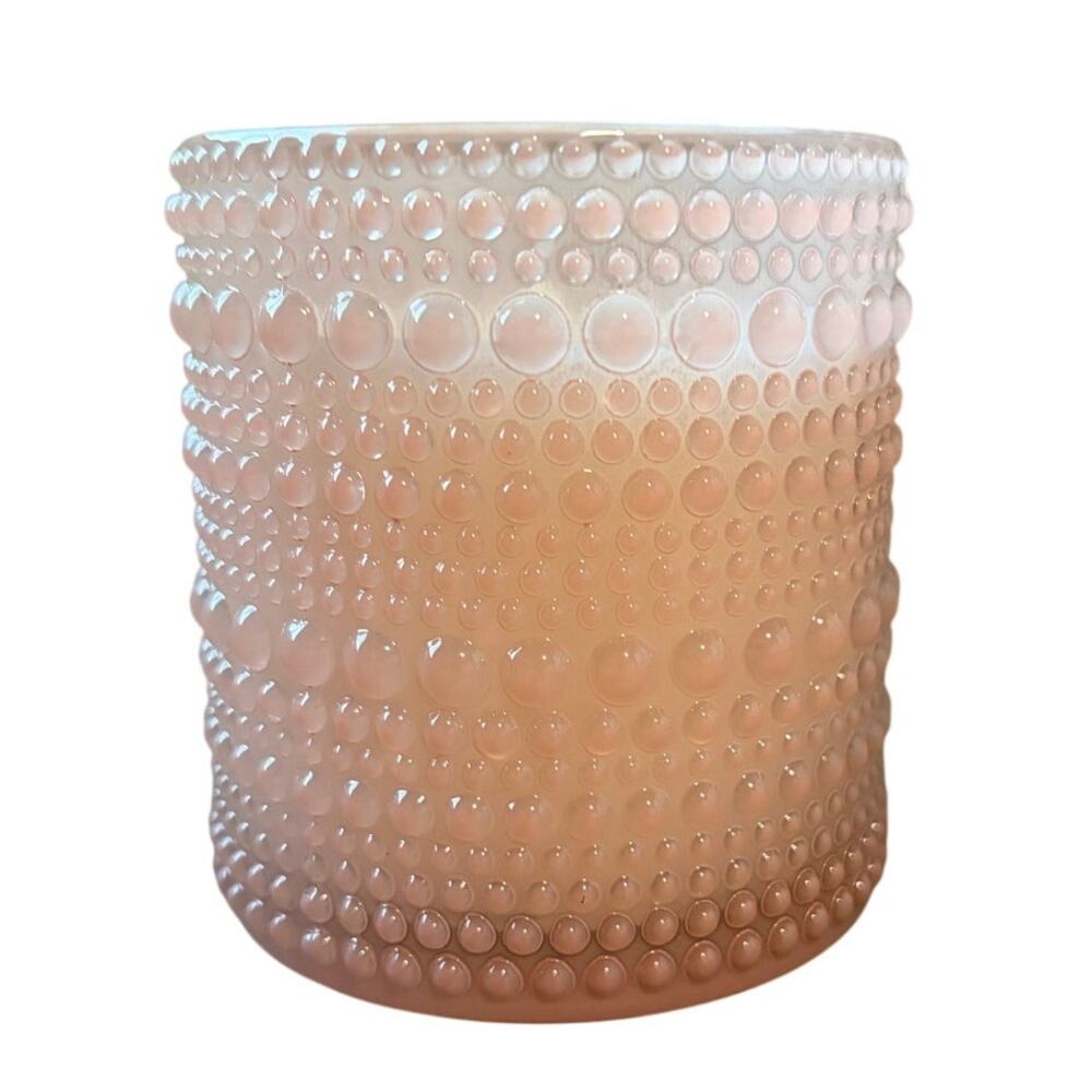 Place & Time Rosewater & Violet 4.9oz Scented Candle in Hobnail Textured Jar NEW